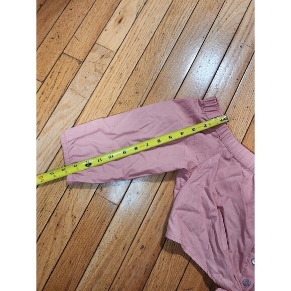 New BDG peach crop top tie buttons - Picture 5 of 12